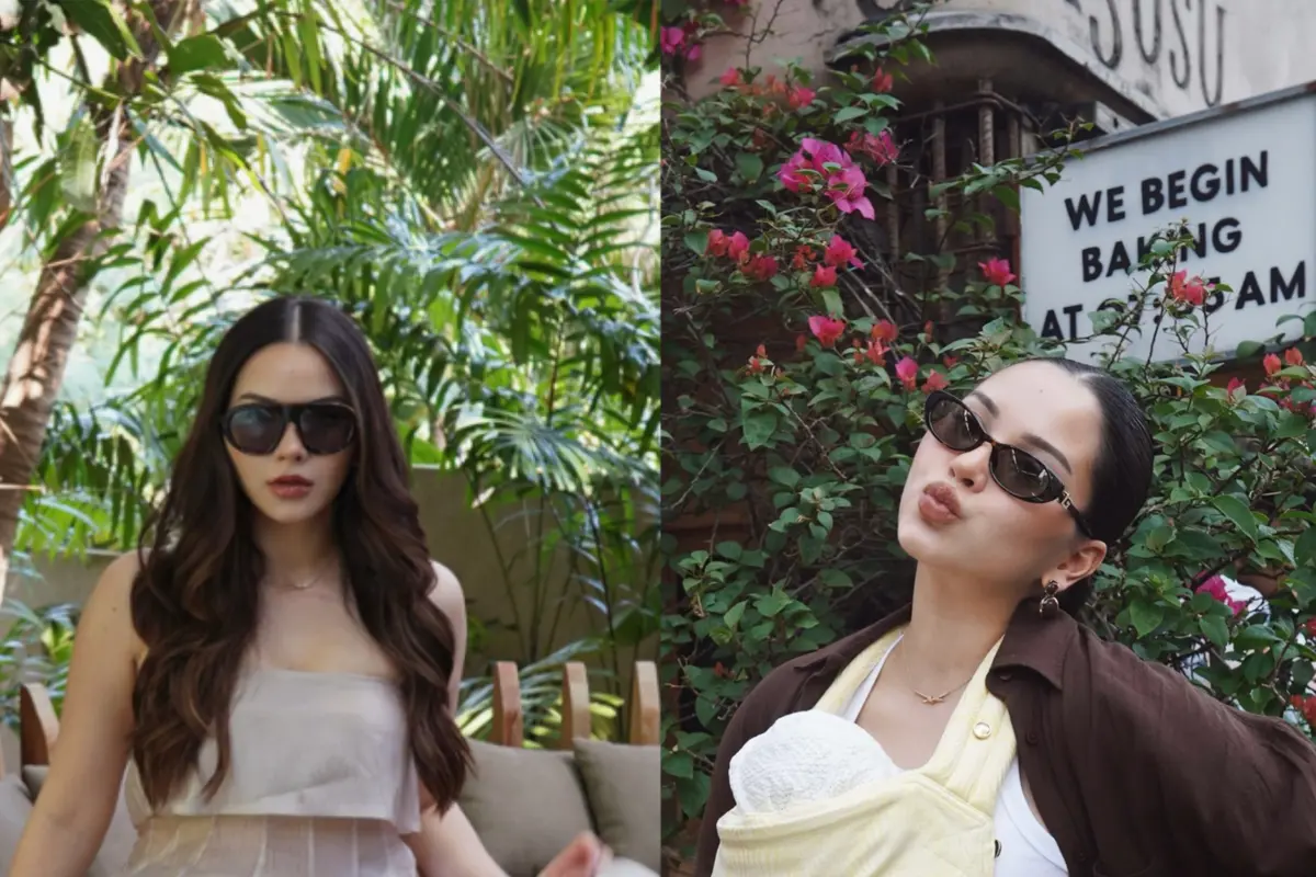 Alyssa Daguise Andalkan Outft Netral untuk Liburan Pertama di Bali Bersama Baby Soleil