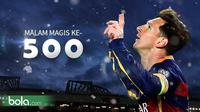 Malam Magis ke 500 Lionel Messi (Bola.com/Samsul Hadi)