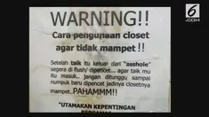 Peraturan yang harus ditaati para penghuni kostan saat di kamar mandi ini bikin ngakak warganet.