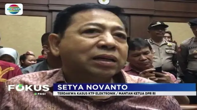Setya Novanto tanggapi dilantiknya Bambang Soesatyo sebagai Ketua DPR RI, menggantikan posisi tersangka korupsi e-KTP tersebut.