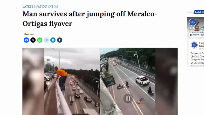 <p>Penelusuran klaim video seorang loncat dari jembatan layang Grogol Jakarta</p>