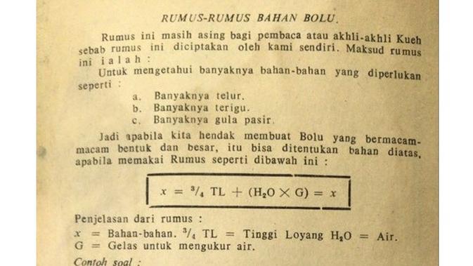  Viral  Resep  Kue  Bolu Kayak Rumus Fisika Ini Bikin Netizen 