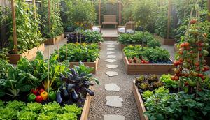 Ide Edible Garden Aesthetic Ala Pinterest dengan Kombinasi Sayur dan Buah (Sumber: gemini.com)