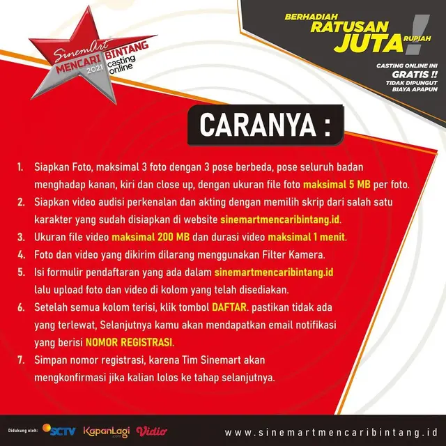 Casting Online Sinemart Mencari Bintang Segera Dimulai