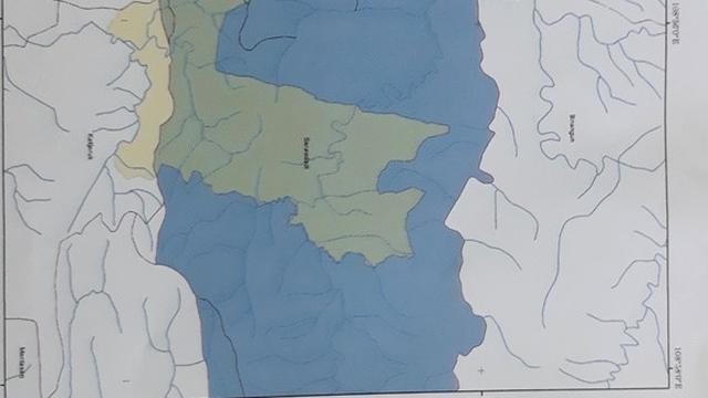 Peta tanah seluas 486 hektare di desa Sarwadadi yang diajukan sebagai TORA dalam program perhutanan sosial. (Foto: Liputan6.com/Muhamad Ridlo)