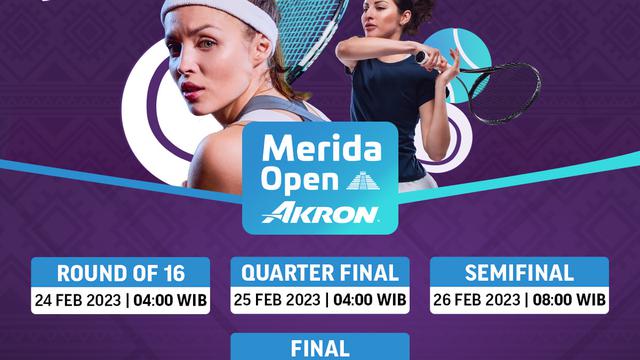 Saksikan Siaran Langsung WTA Merida Open di Vidio Pekan Ini