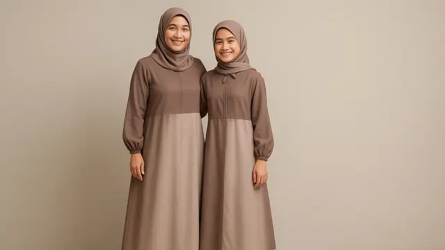Rekomendasi Gamis Couple Ibu dan Anak untuk Datang ke Acara Perpisahan Sekolah/Ilustrasi gambar oleh AI