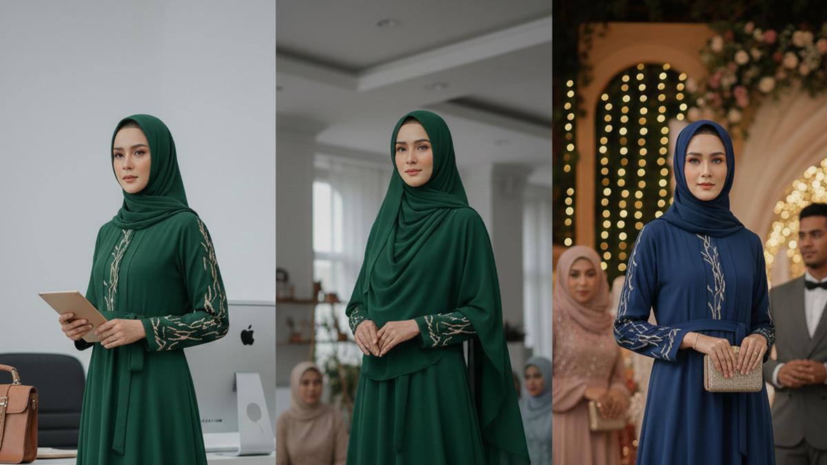 7 Model Gamis 3 Dunia: Cocok Dikenakan untuk Kerja, Pengajian, hingga Kondangan