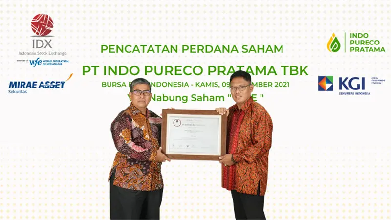 Pencatatan perdana saham PT Indo Pureco Pratama Tbk (Foto: BEI)