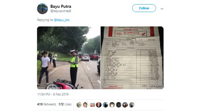 8 Kreasi Tulisan Pak Polisi Tilang Pemuda