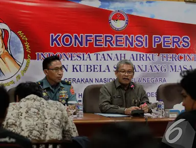 Suasana konferensi pers terkait Upacara Hari Bela Negara pada 19 Desember 2014, Jakarta, Selasa (9/12/2014). (Liputan6.com/Faizal Fanani)