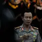 Kapolri Jenderal Polisi Sutarman dalam konferensi pers di di Mabes Polri, Jakarta, (10/10/14). (Liputan6.com/Johan Tallo)