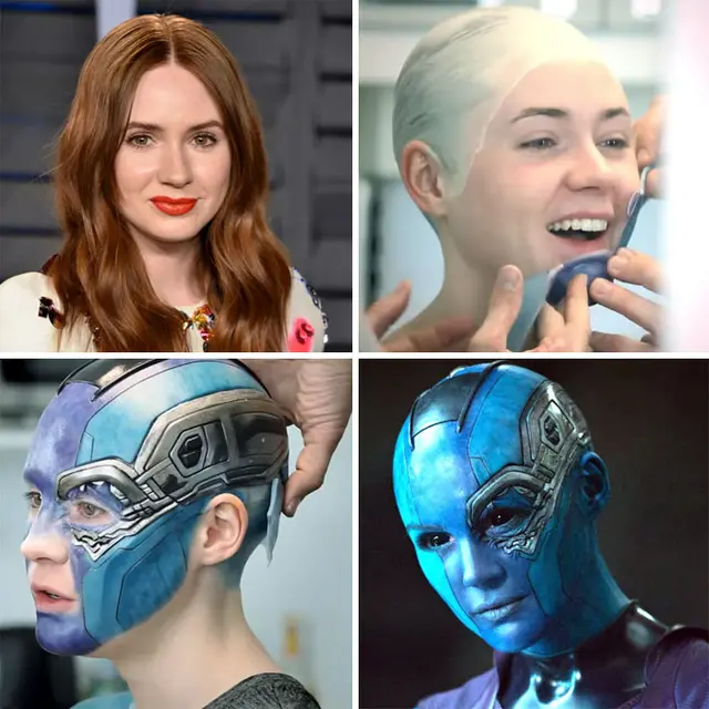 7 Potret Perubahan Wajah Artis Hollywood Usai Kenakan Spesial Efek Makeup