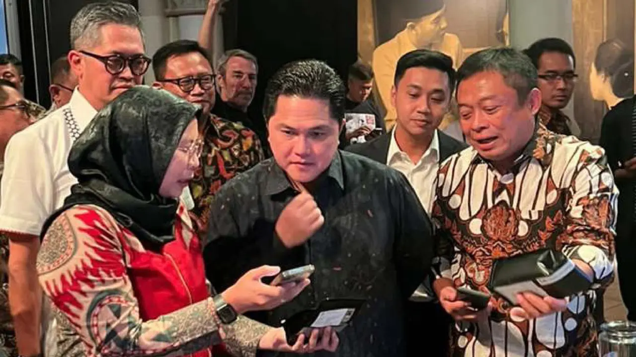 Erick Thohir dengan Dirut Telkom.