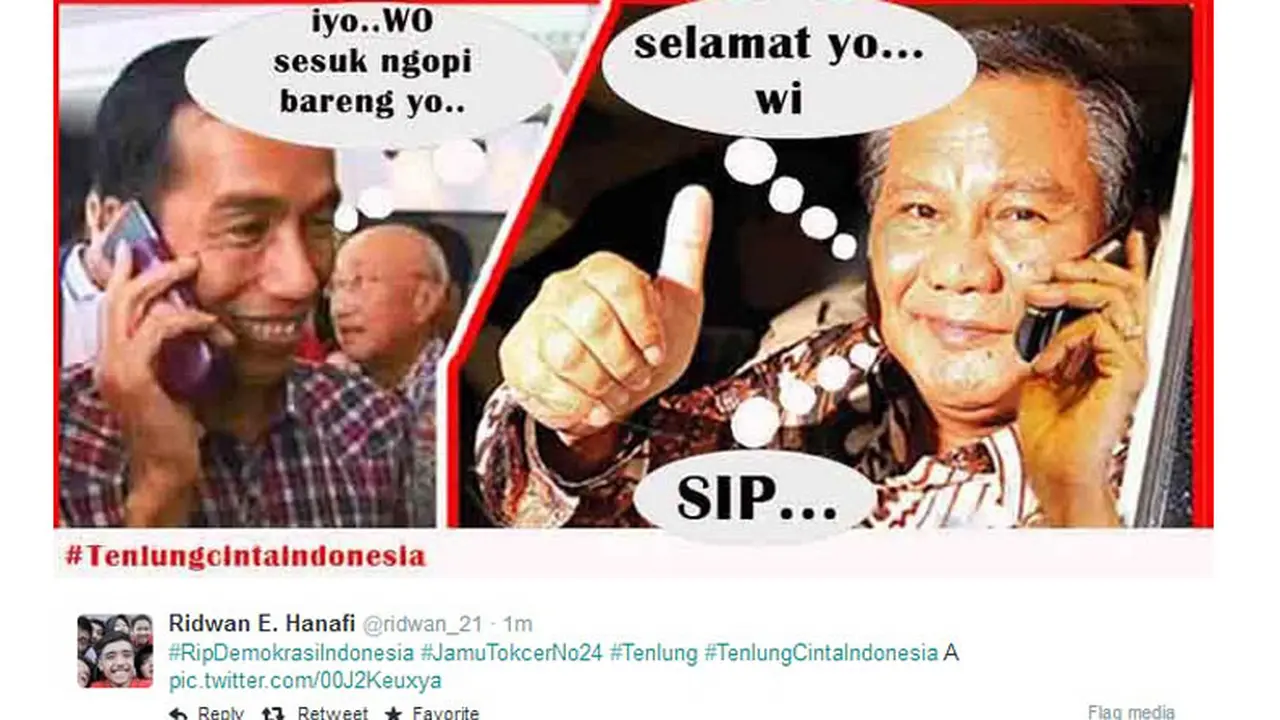 Meme Prabowo Ikhlas Jokowi Jadi Presiden