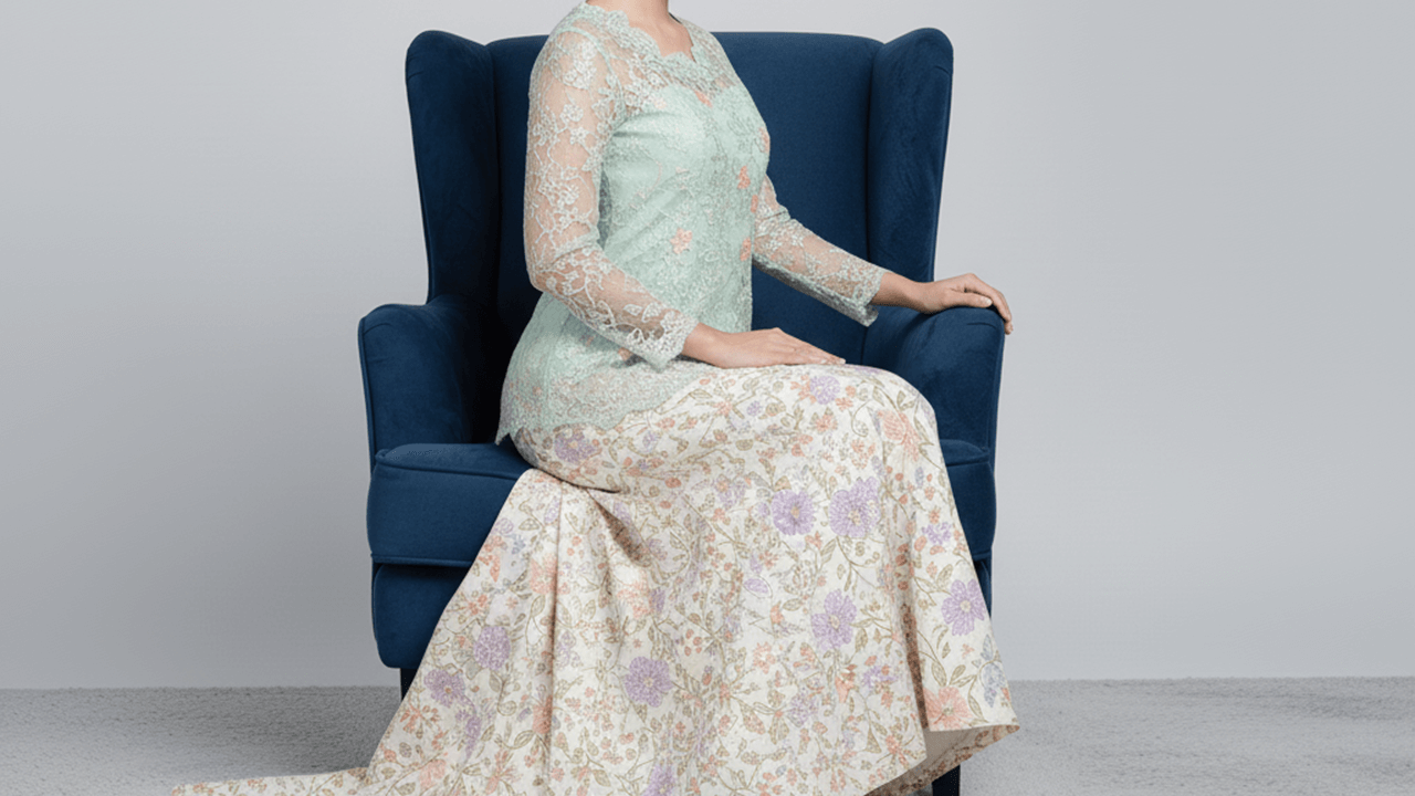 7 Model Kebaya Brokat dengan Rok Payung, Inspirasi Busana Anggun Modern