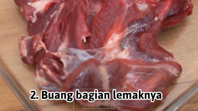 Buang Lemak Daging Kambing.
