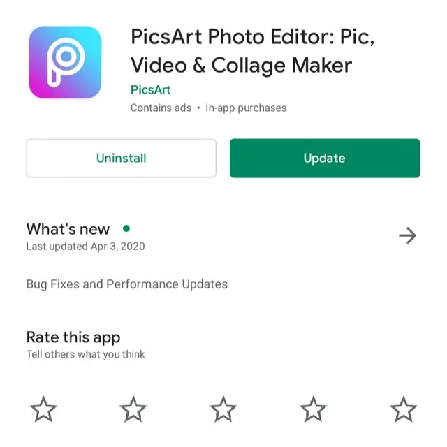 Ilustrasi Aplikasi Picsart (Sumber: Playstore)