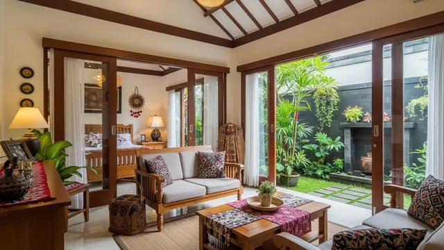Model Rumah Kecil dengan Koneksi Indoor dan Outdoor yang Harmonis Model Menyatu dengan Ruang Keluarga