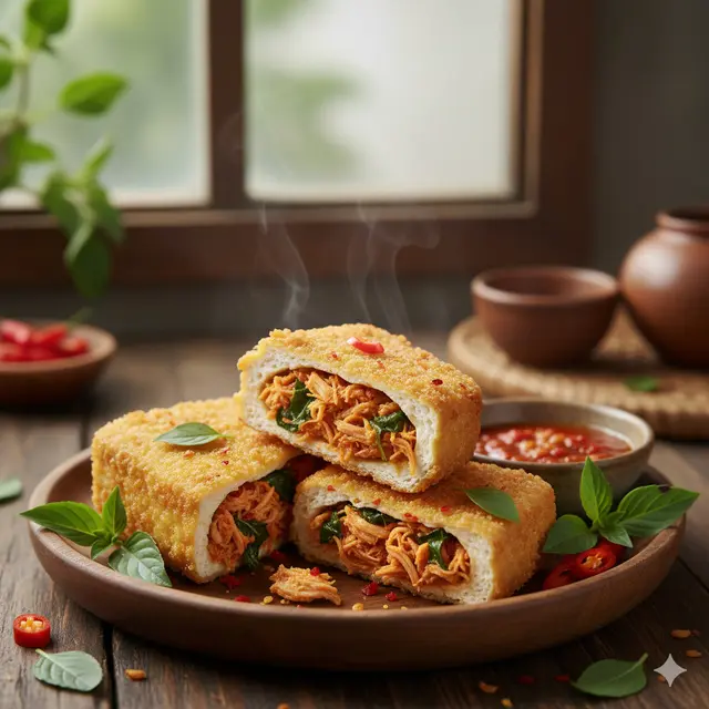 Tahu Isi Ayam Suwir Pedas Kemangi (Foto: Gemini AI)