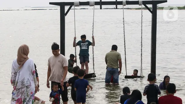 Pantai Lagoon Ancol Masih Jadi Lokasi Favorit Warga Habiskan Libur Panjang