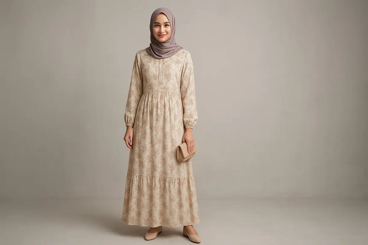 7 Model Gamis Simple untuk Kondangan, Tetap Elegan Tanpa Berlebihan