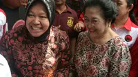 Megawati Soekarnoputri dan Walikota Surabaya Tri Rismaharini (Antara/Suryanto)