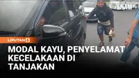 Di Balik Kemacetan, Ada Rezeki Tukang Ganjel Ban Dadakan