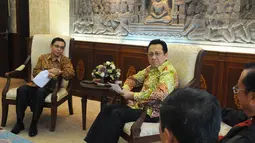 Pertemuan tersebut untuk memperkenalkan pengurus Bamag Nasional yang baru dan program kerja dalam rangka pembinaan kerukunan umat beragama, Jakarta, Senin (22/12/2014).(Liputan6.com/Andrian M Tunay)