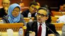 Menteri Luar Negeri Marty Natalegawa melakukan rapat dengan Komisi I DPR pada 17 September 2014 (Liputan6.com/Andrian M Tunay)