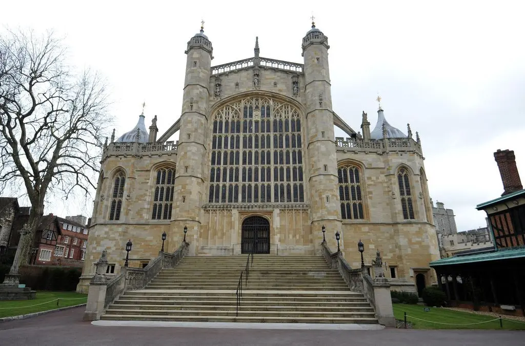 Lokasi pernikahan Pangeran Harry dan Meghan Markle di Kapel St George. (Andrew Matthews/PA Wire)