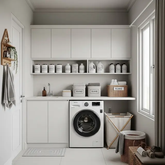 9 Model Rak di Atas Mesin Cuci untuk Menghemat Ruang, Solusi Area Laundry Sempit