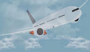 Ilustrasi Pesawat Jatuh (Liputan6.com/Johan Fatzry)