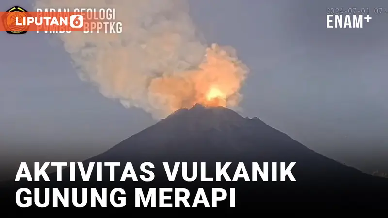 Gunung Merapi Kembali Erupsi Luncurkan Semburan Awan Panas