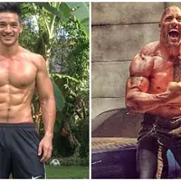 Andrew White dan The Rock (Instagram @andrew.white._ @therock)