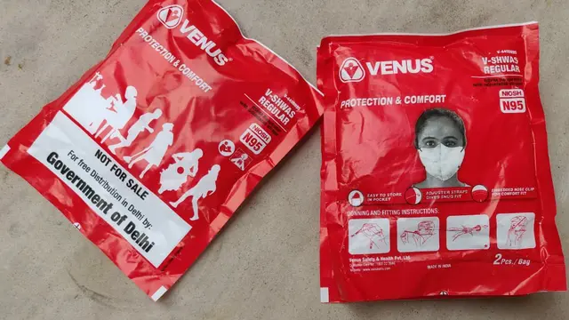 Masker yang dibagikan pemerintah India.
