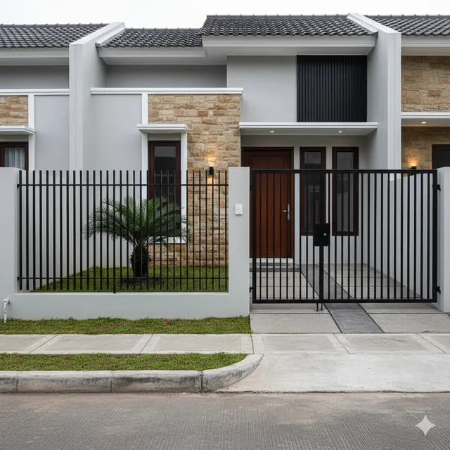 Model Pagar Besi Depan Rumah Minimalis