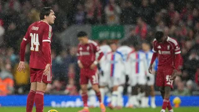 Foto: Dipecundangi Crystal Palace 3 Gol Tanpa Balas, Liverpool Tersingkir dari Carabao Cup