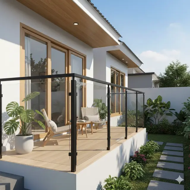 Model Pagar Teras Rumah Kecil (Foto: Gemini AI)