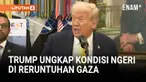 Trump berbicara mengenai upaya pencarian korban tewas yang masih tertimbun reruntuhan di Gaza pascaserangan Israel.
