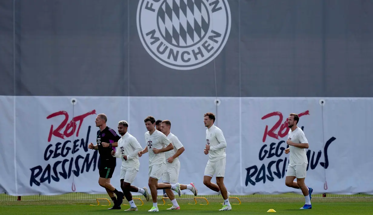 Bayern Munich akan melakoni penyisihan grup A Liga Champions melawan Manchester United. (AP Photo/Matthias Schrader)