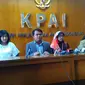 KPAI menggelar konferensi pers terkait kasus kematian bayi Debora bersama pihak RS Mitra Keluarga, Kementerian Kesehatan, dan Dinas Kesehatan DKI Jakarta. (Liputan6.com/Rezky Aprillia Iskandar) 