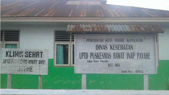 Puskesmas di Kelurahan Payahe, Kecamatan Oba, Kota Tidore Kepulauan. (Liputan6.com/Hairil Hiar)