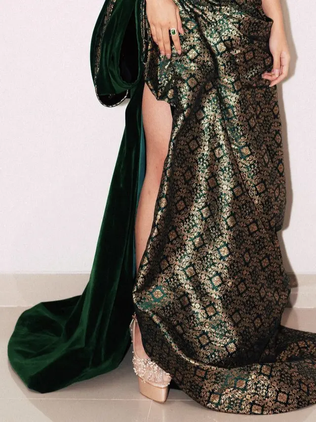 Detail penampilan Mahalini, credit: @fherriioo