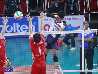 Tim voli putra LavAni sukses membekuk PDAM Tirta Bhagasasi Bekasi di hari pertama final four Livoli Divisi Utama 2023. (Dok. PBVSI)