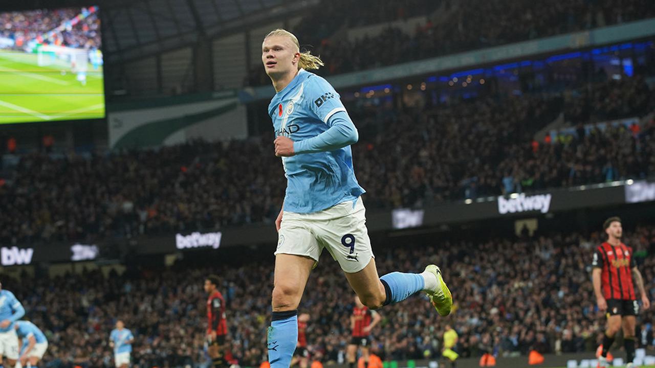manchester city vs bournemouth erling haaland