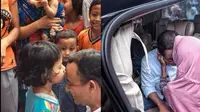 Anies Baswedan membagikan potret dicium keningnya oleh seorang anak saat berkampanye di Pademangan, Jakarta Utara. (dok. Instagram @aniesbaswedan/https://www.instagram.com/p/C2483Q4S0VB/?hl=en&img_index=4/Dinny Mutiah)