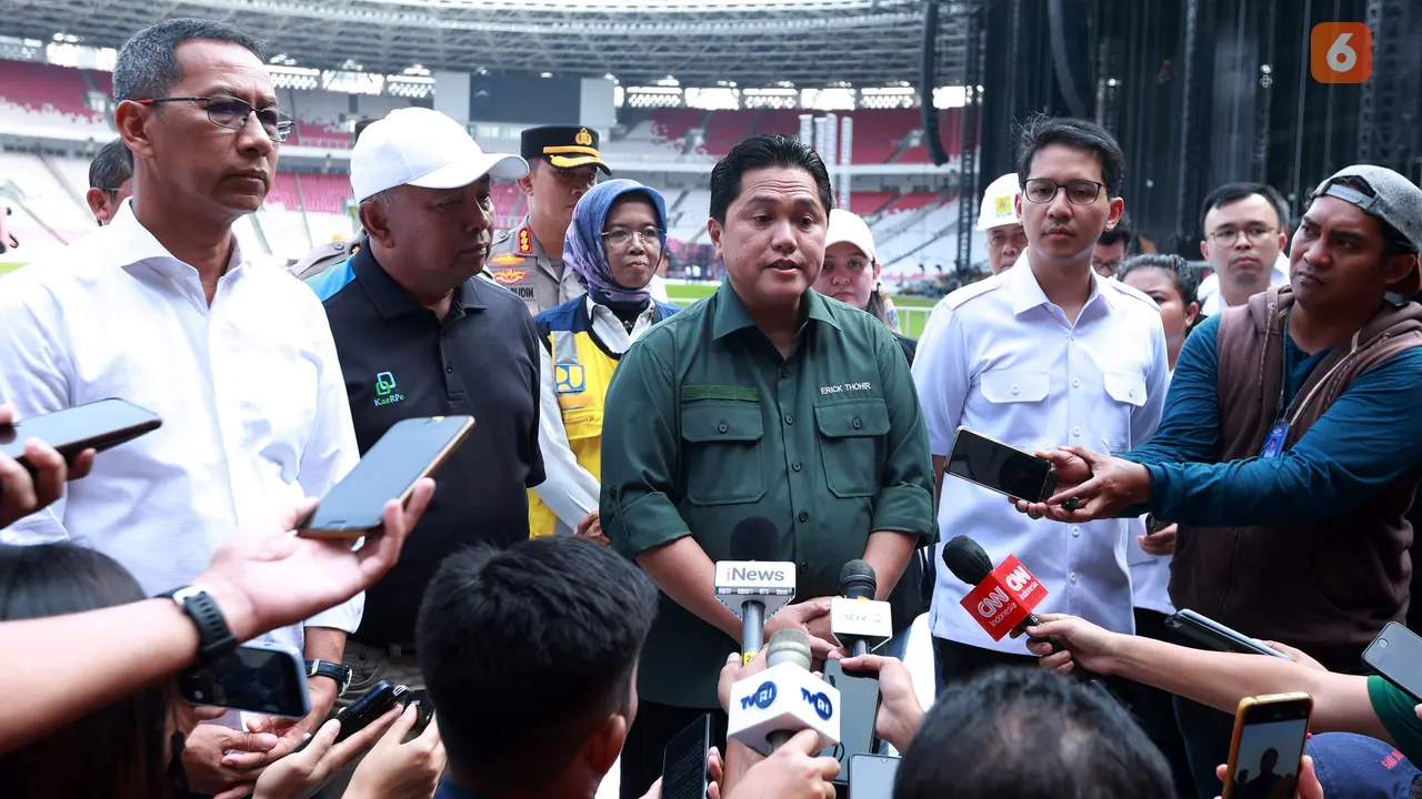 Foto: Tinjau SUGBK, Erick Thohir Larang Ada Event Lagi sebelum Piala Dunia U-20 2023 Digelar