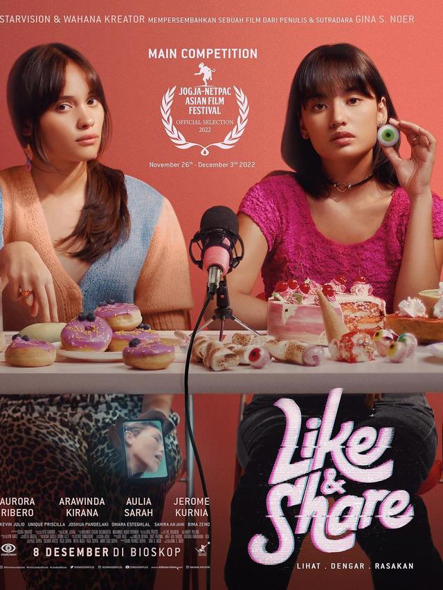 Poster film Like and Share. (Foto: Dok. Instagram @owliasarah)