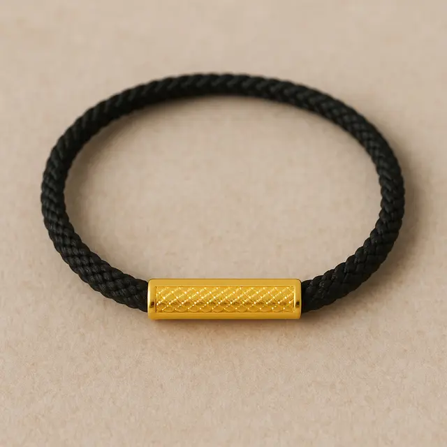 Gelang Emas Tali 24 Karat Desain Minimalis (Foto: ChatGPT)